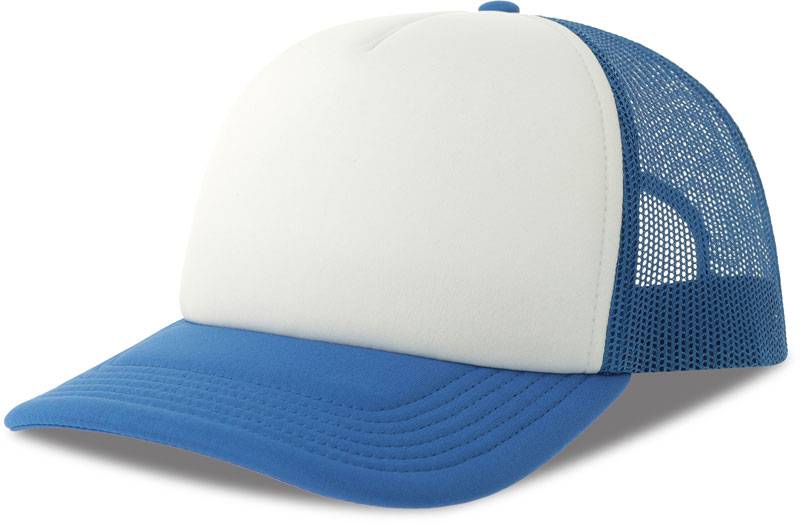 Atlantis | Rapper-S, 5 panelová Trucker šiltovka, biela - modrá Royal, onesize