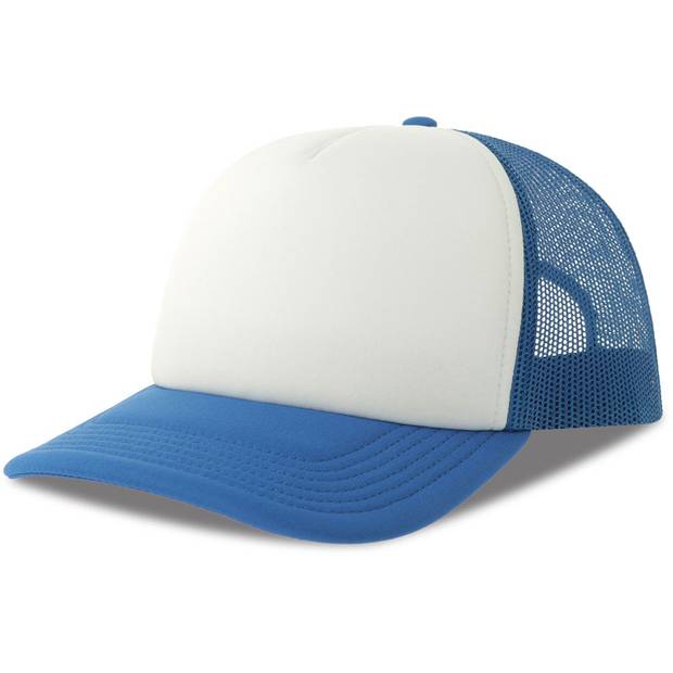 Atlantis | Rapper-S, 5 panelová Trucker šiltovka, biela - modrá Royal, onesize Atlantis | Rapper-S, 5 panelová Trucker šiltovka, biela - modrá Royal, onesize