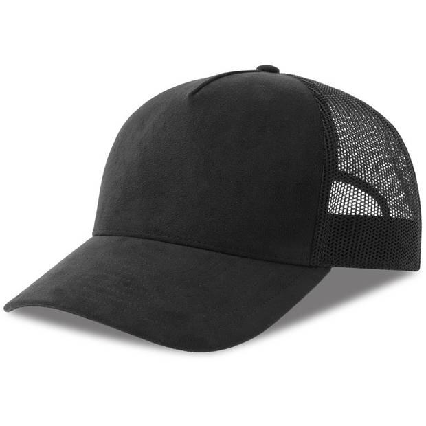 Atlantis | Rapper Suede-S, 5 panelová Trucker šiltovka, čierna, onesize Atlantis | Rapper Suede-S, 5 panelová Trucker šiltovka, čierna, onesize