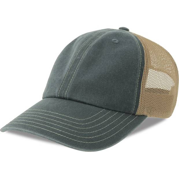 Atlantis | Teon, 6 panelová šiltovka Vintage Trucker, modrá Navy - hnedá Khaki, onesize Atlantis | Teon, 6 panelová šiltovka Vintage Trucker, modrá Navy - hnedá Khaki, onesize