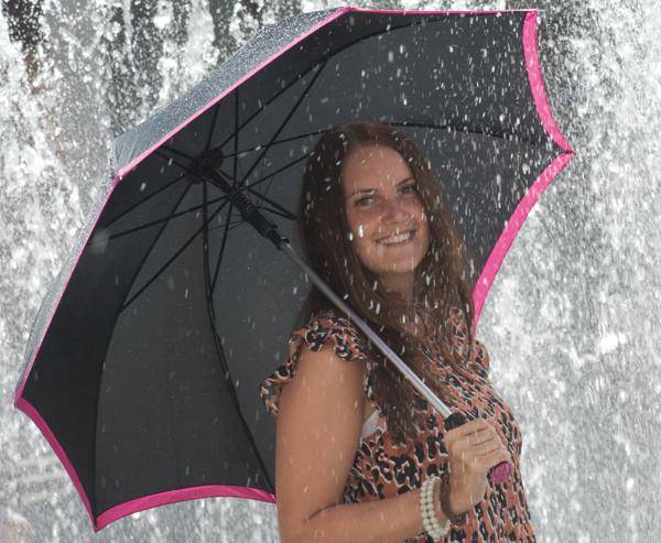 Automatický dáždnik, ružová