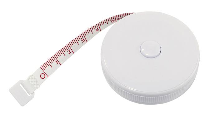 Automatický zvinovací meter, 1,5 m, biela