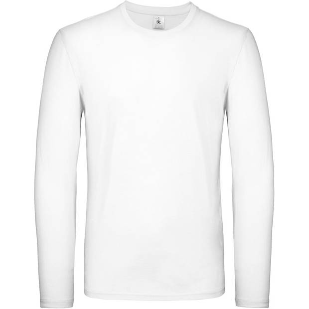 B&C | #E150 LSL, Tričko s dlhým rukávom, biela, S B&C | #E150 LSL, Tričko s dlhým rukávom, biela, S