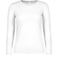 Obrázok ku produktu B&C | #E150 LSL /women, Dámske tričko s dlhým rukávom, biela, XS