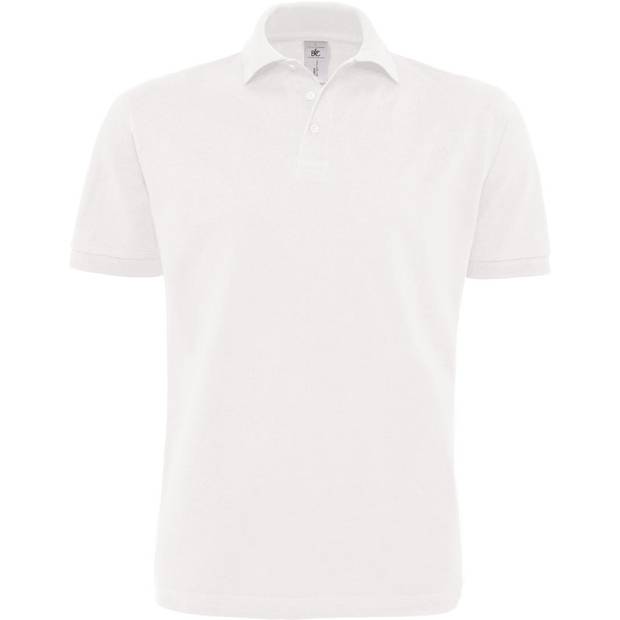 B&C | Heavymill, Piqué polo, biela, 3XL B&C | Heavymill, Piqué polo, biela, 3XL