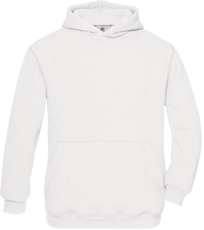 B&C | Hooded /kids, Detská mikina s kapucňou, biela, 5-6