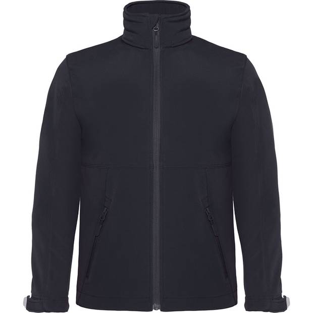 B&C | Hooded Softshell /kids, Detská 3-vrstvová softshellová bunda, čierna, 5-6 B&C | Hooded Softshell /kids, Detská 3-vrstvová softshellová bunda, čierna, 5-6
