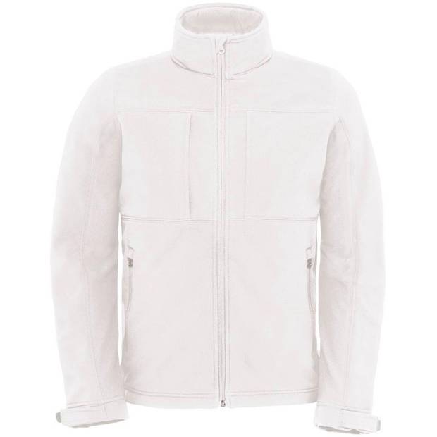 B&C | Hooded Softshell /men, Pánska 3-vrstvová softshellová bunda s kapucňou, biela, S B&C | Hooded Softshell /men, Pánska 3-vrstvová softshellová bunda s kapucňou, biela, S