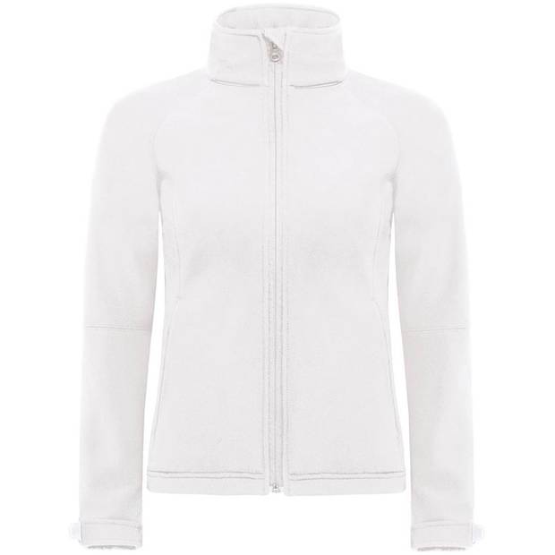 B&C | Hooded Softshell /women, Dámská 3-vrstvá softshellová bunda s kapucí, bílá, XS B&C | Hooded Softshell /women, Dámská 3-vrstvá softshellová bunda s kapucí, bílá, XS
