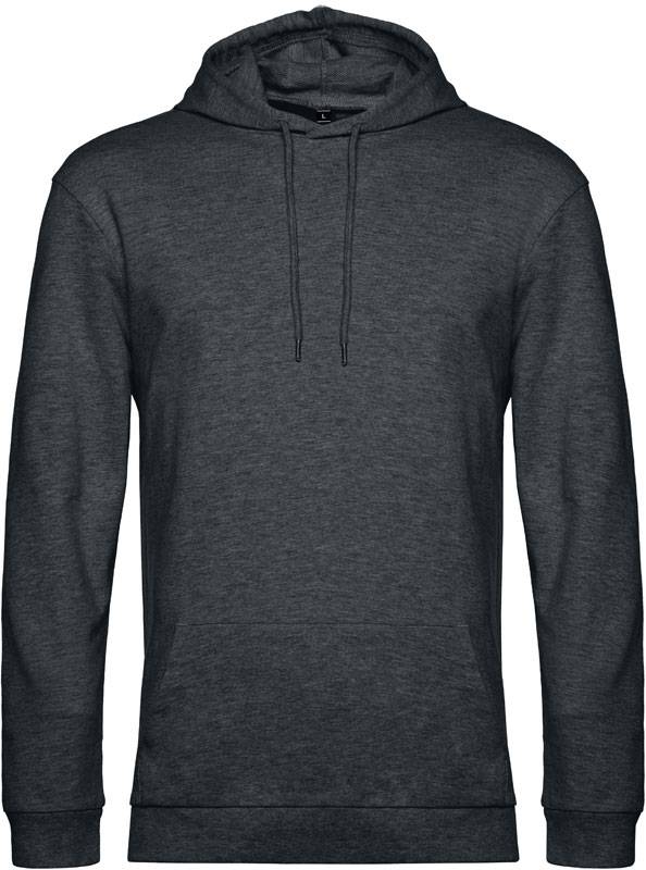 B&C | #Hoodie, Pánska mikina s kapucňou, sivá heather asphalt, S