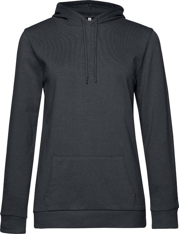 B&C | #Hoodie /women, Dámská mikina s kapucí, šedá asphalt, XL