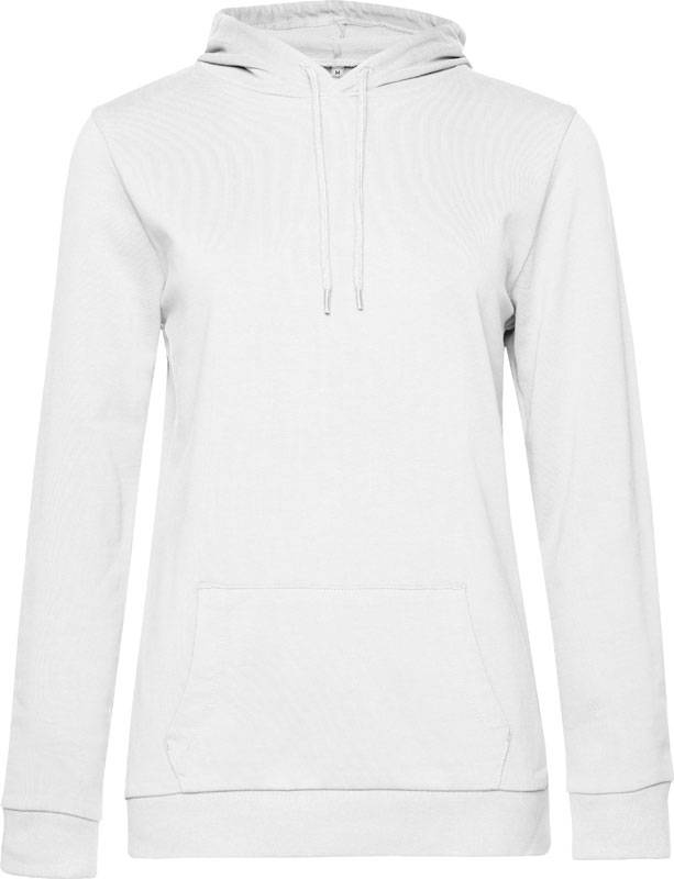B&C | #Hoodie /women, Dámska mikina s kapucňou, biela, S