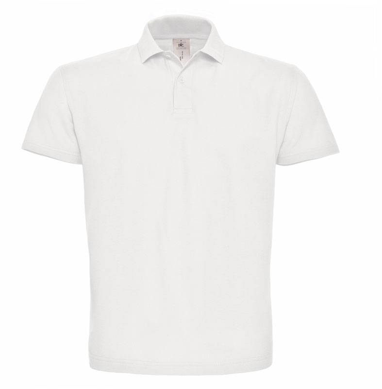 B&C | ID.001, Piqué polo, biela, XS