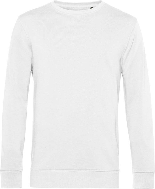 B&C | Inspire Crew Neck, Pánská mikina, bílá, XS