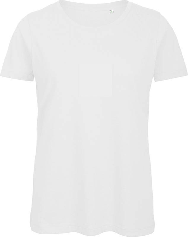 B&C | Inspire T /women, Dámské tričko Medium Fit z bio bavlny, bílá, S