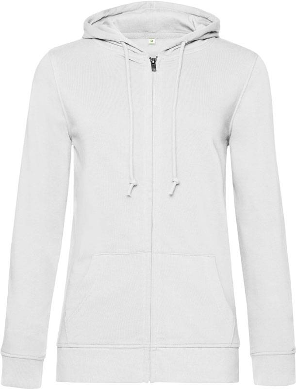 B&C | Inspire Zipped Hood /women, Dámska mikina s kapucňou, biela, XS
