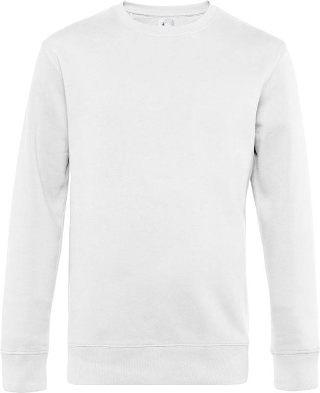 B&C | KING Crew Neck, Pánská mikina, bílá, XS