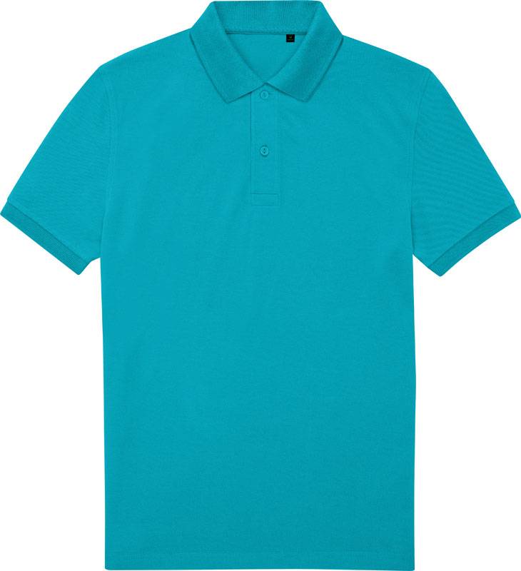 B&C | My Eco Polo 65/35, Piqué polo, modrá pop turquoise, XL