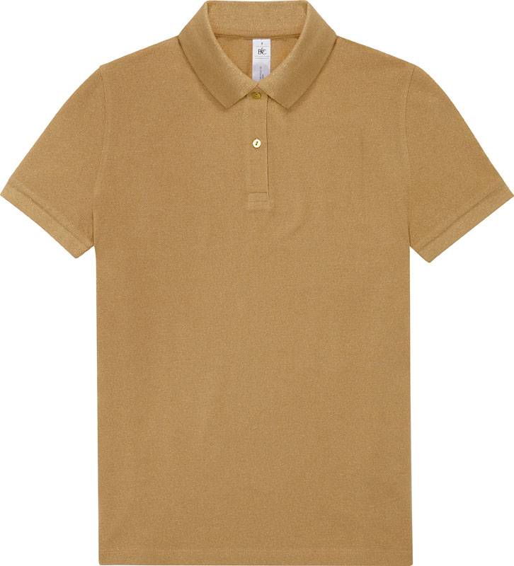 B&C | My Polo 180 /women, Dámské piqué polo, žlutá meta gold, XS