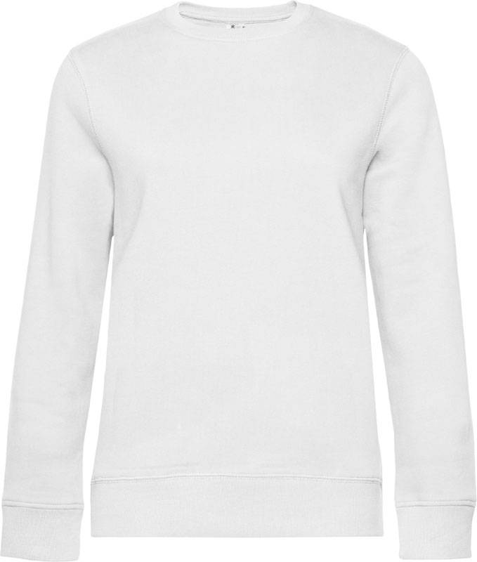 B&C | QUEEN Crew Neck, Dámská mikina, bílá, XS