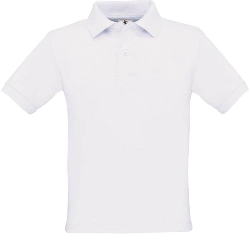 B&C | Safran /kids, Dětské piqué polo, bílá, 5-6