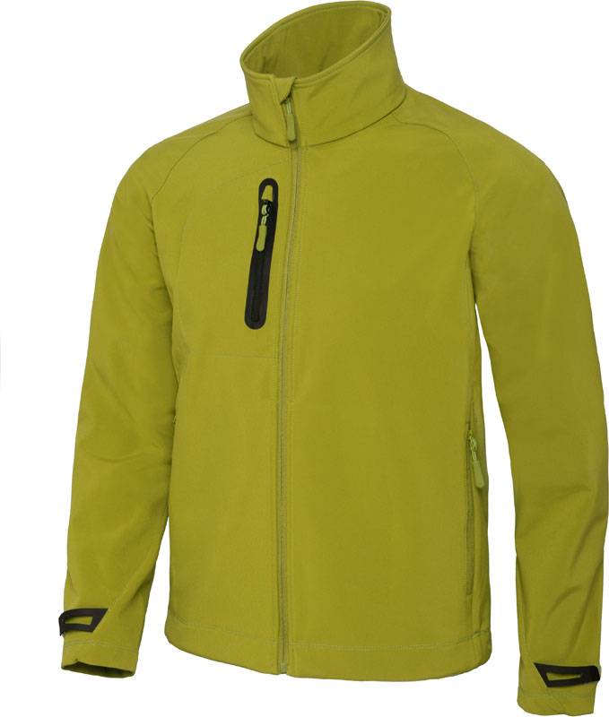 B&C | X-Lite Softshell /men, Pánska 3-vrstvová softshellová bunda, zelená moss, M