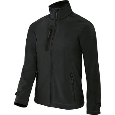 B&C | X-Lite Softshell /women, Dámska 3-vrstvová softshellová bunda, čierna, L