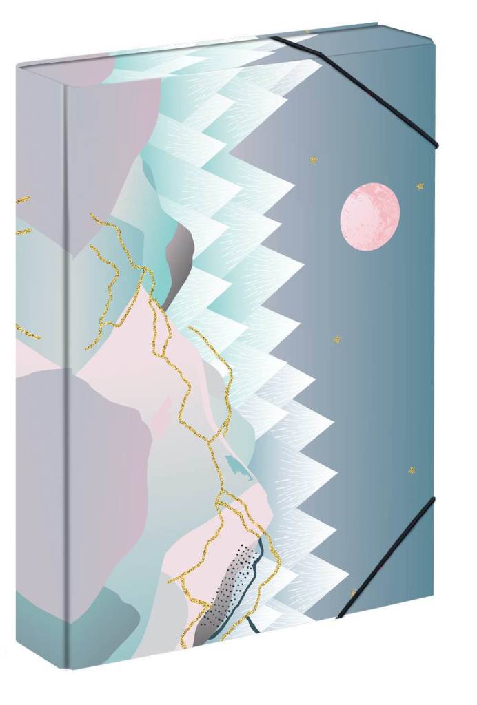 BAAGL - Desky na školní sešity A4 Jumbo Měsíc