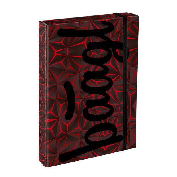 BAAGL - Dosky na školské zošity A4 Jumbo Red Polygon BAAGL - Dosky na školské zošity A4 Jumbo Red Polygon
