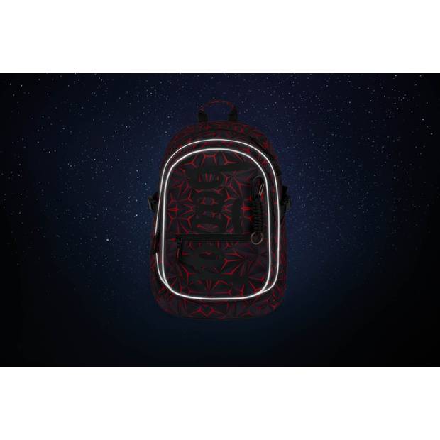 BAAGL SADA 3 Red Polygon: batoh, peračník, vrecko BAAGL SADA 3 Red Polygon: batoh, peračník, vrecko