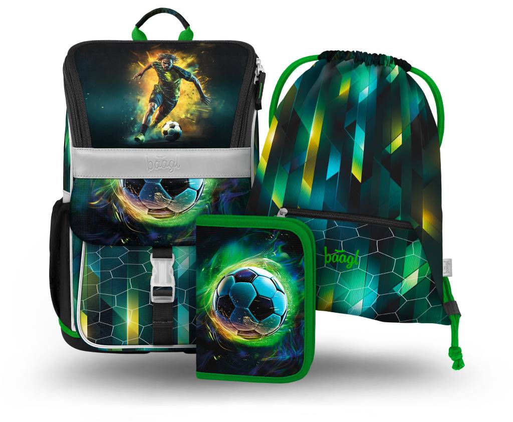 BAAGL SADA 3 Zippy Fotbal Hráč: aktovka, penál, kapsa