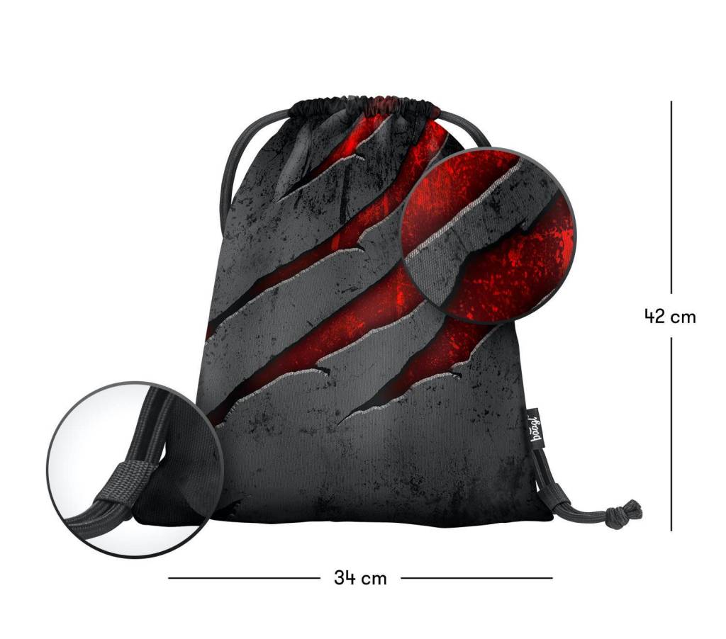 BAAGL SET 5 Core Láva: batoh, peračník, sáček, desky, peněženka