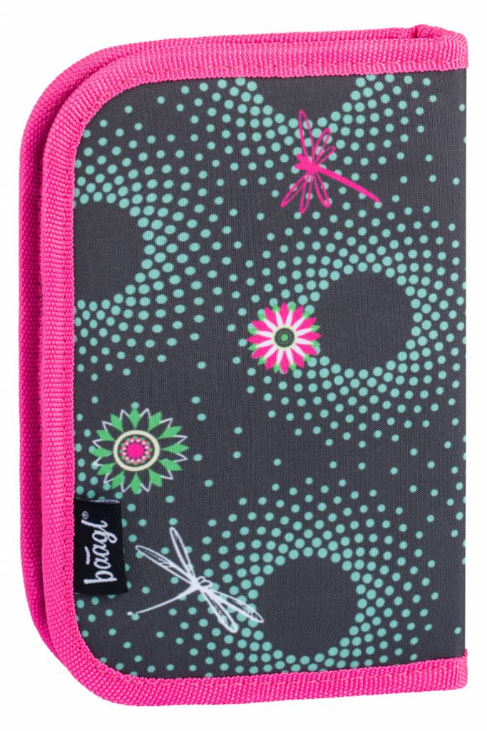 BAAGL - Školní penál klasik Květiny