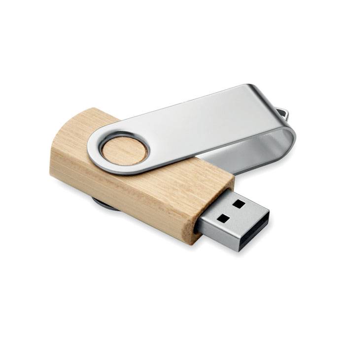 Bambus. flashdisk USB 16GB, hnedá Natural