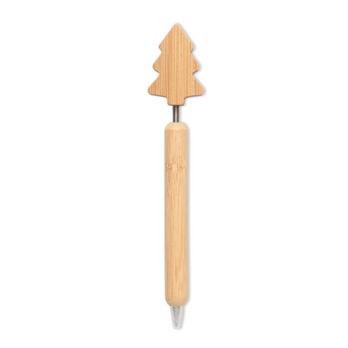 Bambus. perá so stromčekom, hnedá Wood