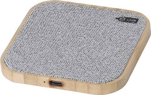 Bambusová bezdrôtová nabíjačka Moses, sivá