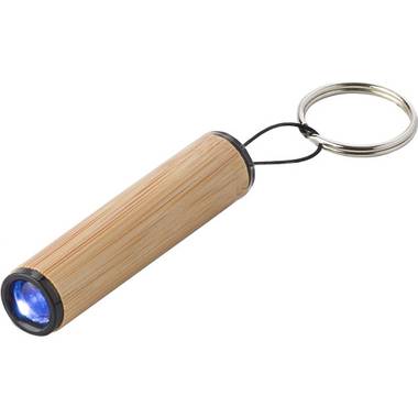 Bambusová mini baterka s kľúčenkou Ilse, hnedá