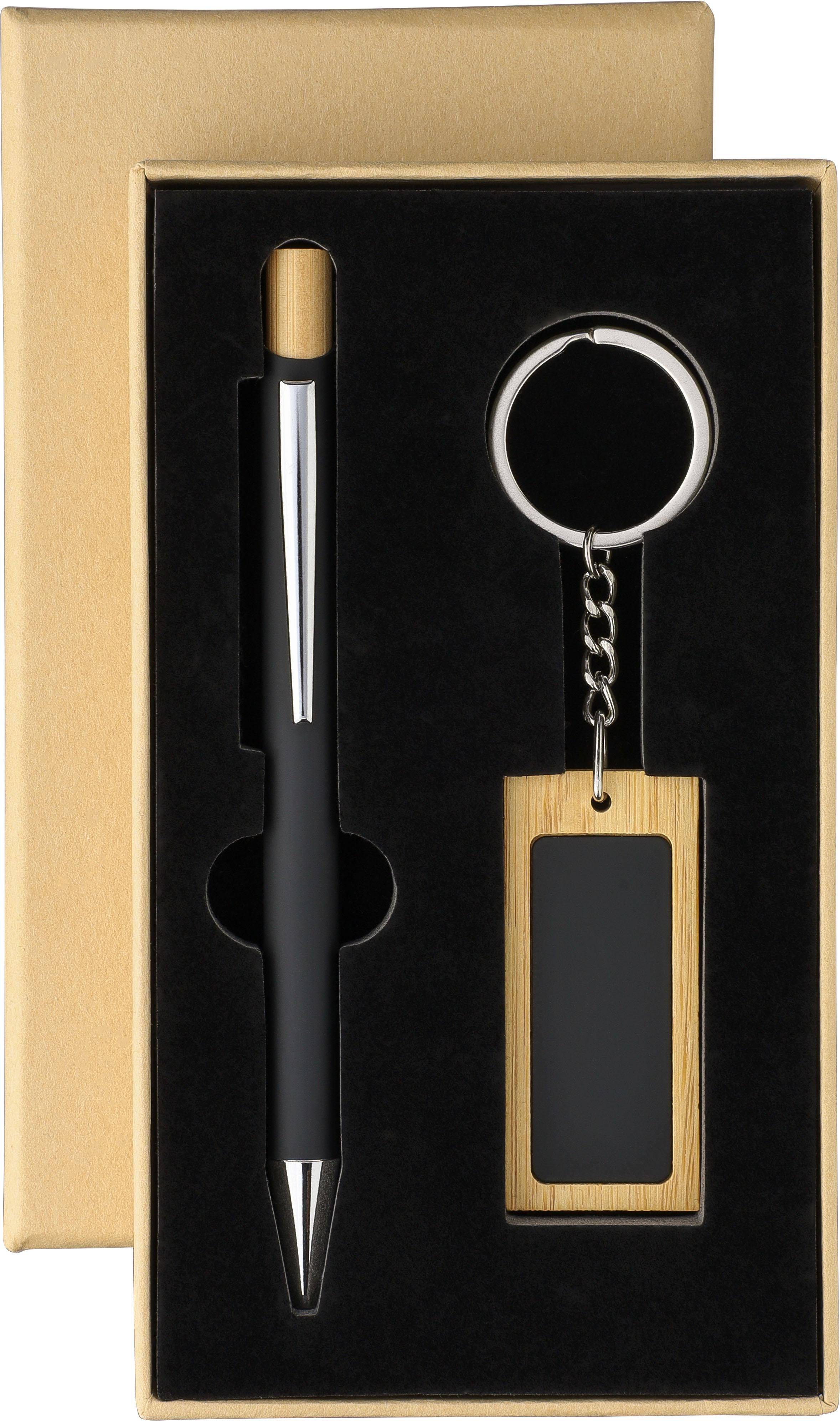 Bambusová písacia súprava Zaid, čierna