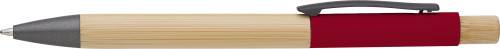 Bambusové guľôčkové pero Cesar, červená