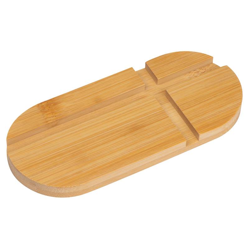 Bambusový držák na tablet a chytrý telefon, hnědá béžová