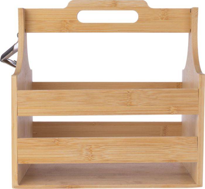 Bambusový držiak na fľašu Hans, hnedá