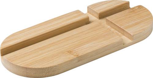 Bambusový držiak na telefón a tablet Eamon, hnedá