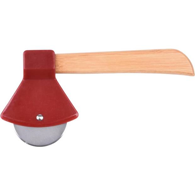 Bambusový krájač na pizzu "Timber", hnedá - červená Bambusový krájač na pizzu "Timber", hnedá - červená