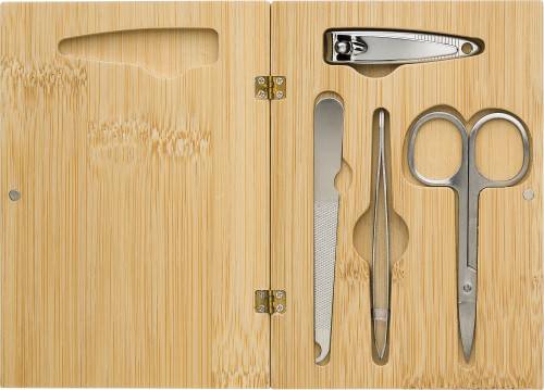 Bambusový set na manikúru Lydia, hnědá