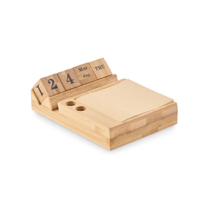 Bambusový stolný kalendár, hnedá