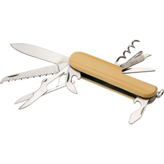 Obrázok ku produktu Bambusový vreckový nožík, hnedá