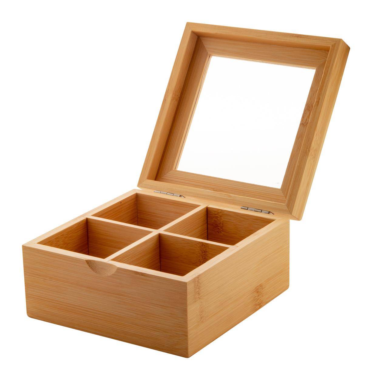 Bancha bambusová krabička na čaj, hnedá prírodná  