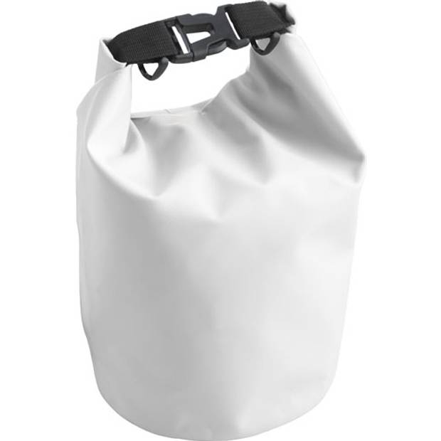 BANE vodotěsný vak z PVC s popruhem a karabinou, bílá BANE vodotěsný vak z PVC s popruhem a karabinou, bílá