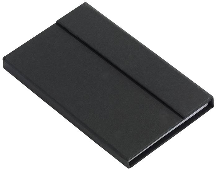 BARBAS Malý poznámkový blok so značkovacími lístkami, čierna