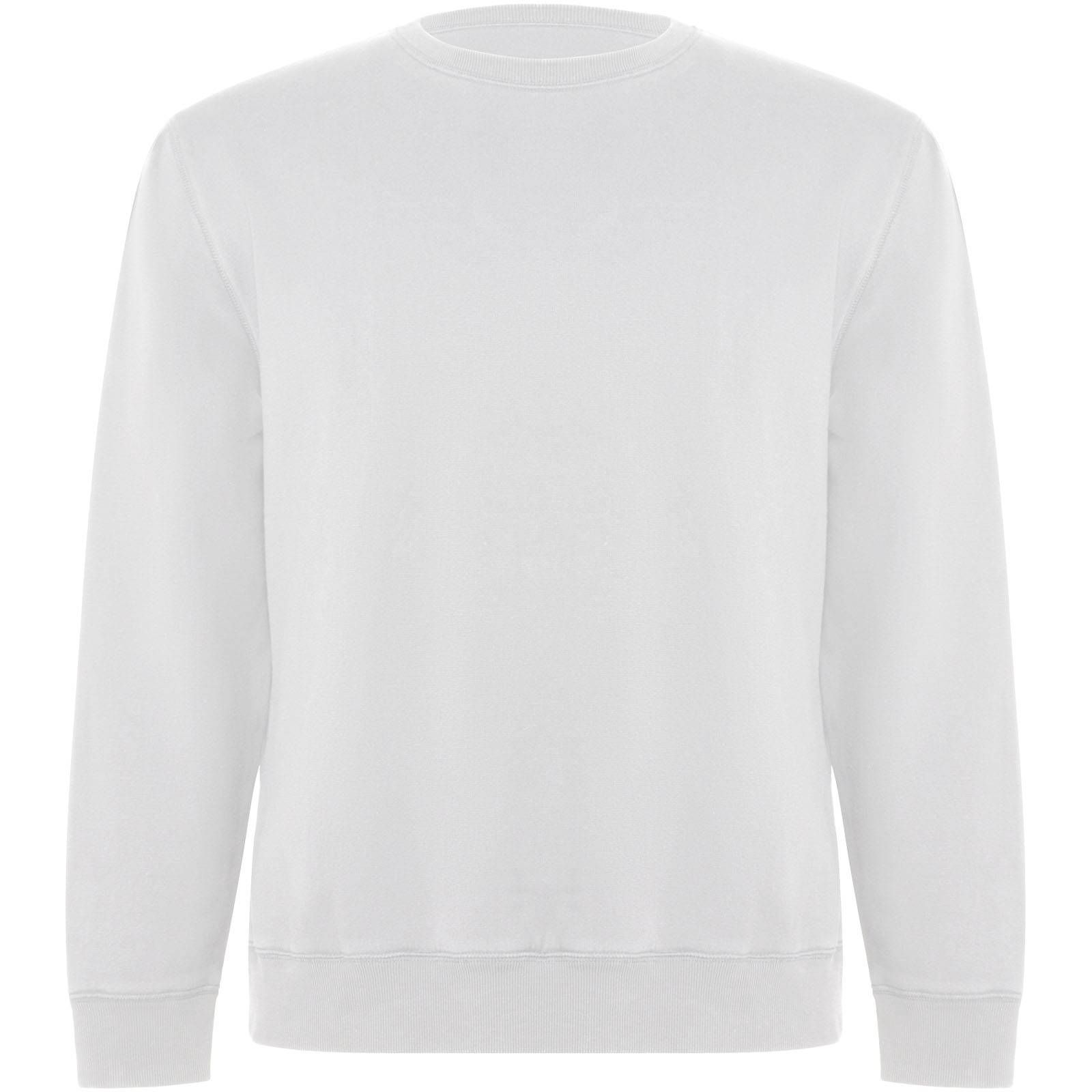 Batian unisex sveter s výstrihom crewneck, biela, L